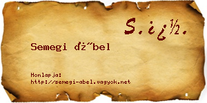 Semegi Ábel névjegykártya