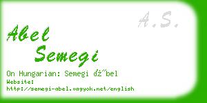 abel semegi business card